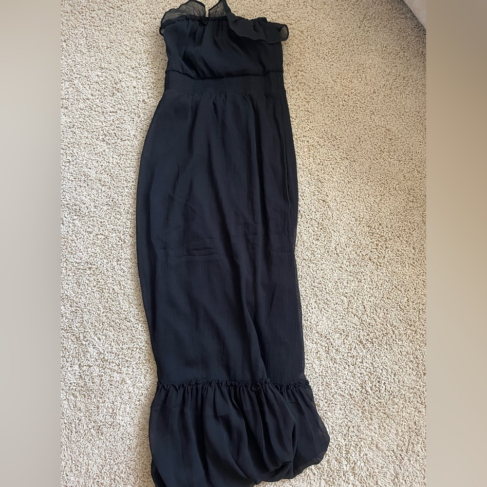 American eagle black strapless, chiffon Maxi sundress